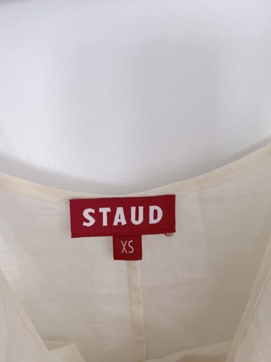 STAUD Calluna Poppy Floral Print Organza Tie Back Maxi Gown Dress - Picture 8 of 12